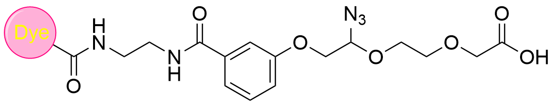 Azido-Linker-Fluorophore Compound Structure
